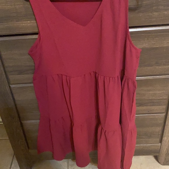 New without tags Burgundy swing dress size med - Picture 2 of 3